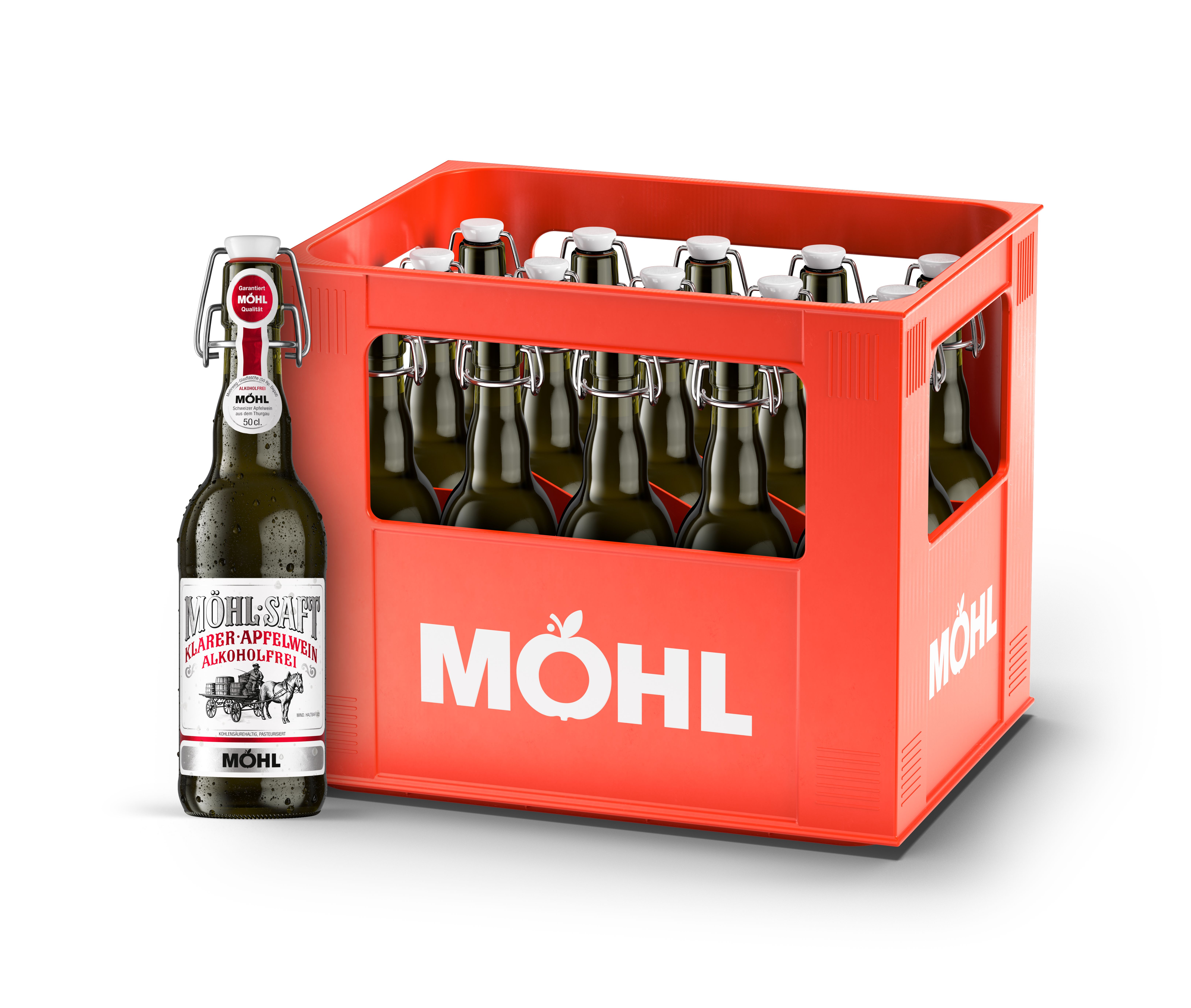 Möhl Saft klar alkoholfrei Bügel 0.50l 15er MW 