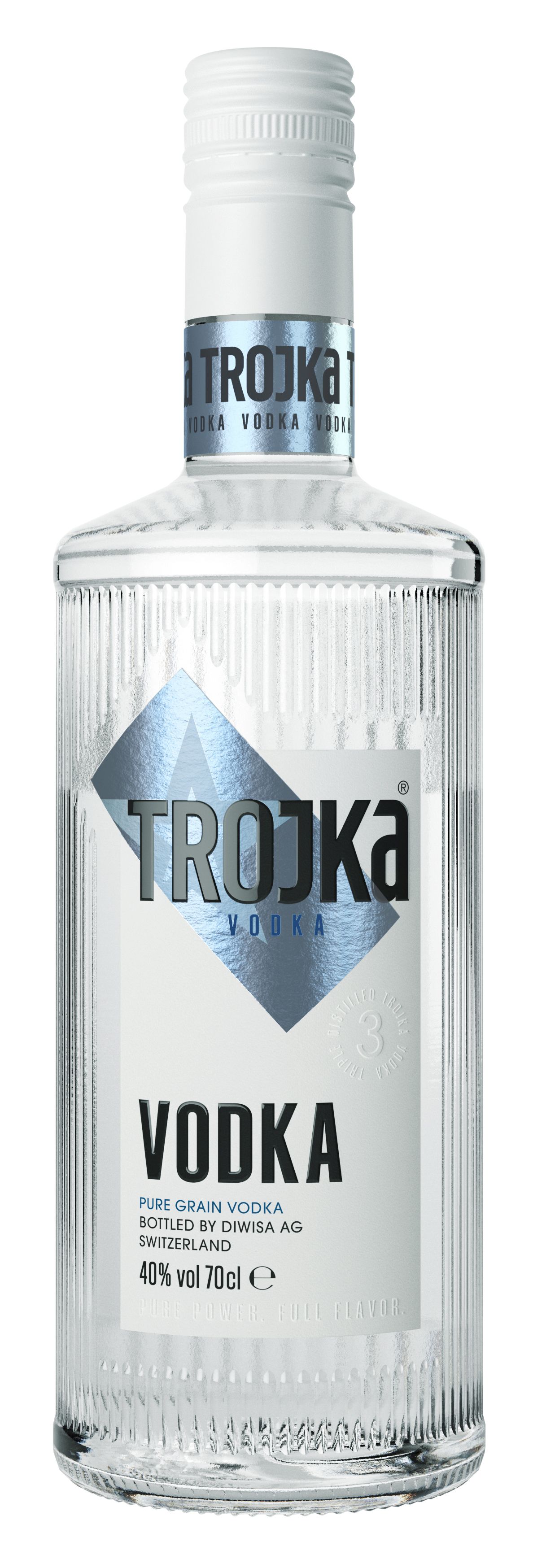 Trojka Vodka Pure Grain 40% 70cl