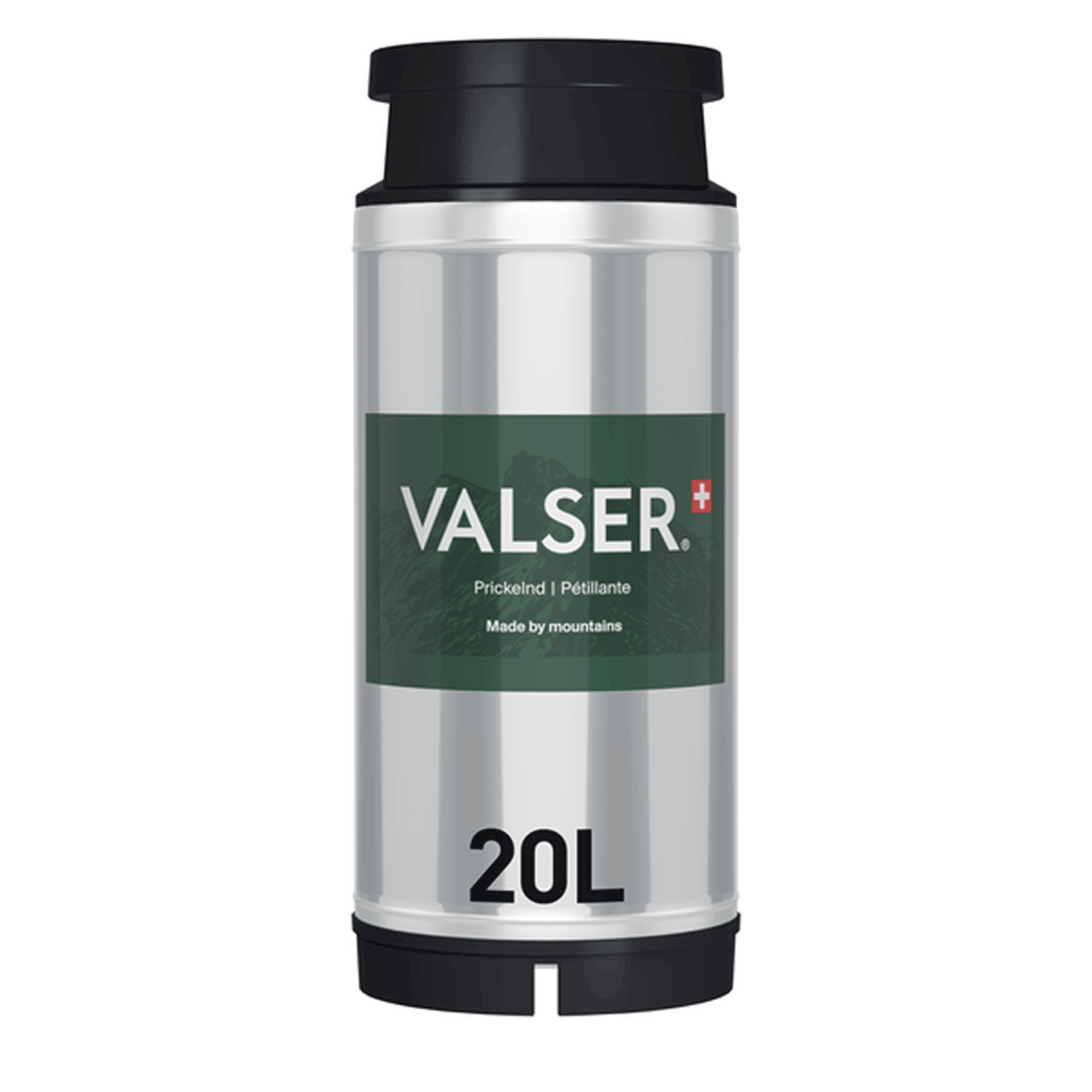 Valser Prickelnd mit CO2 20l Tank