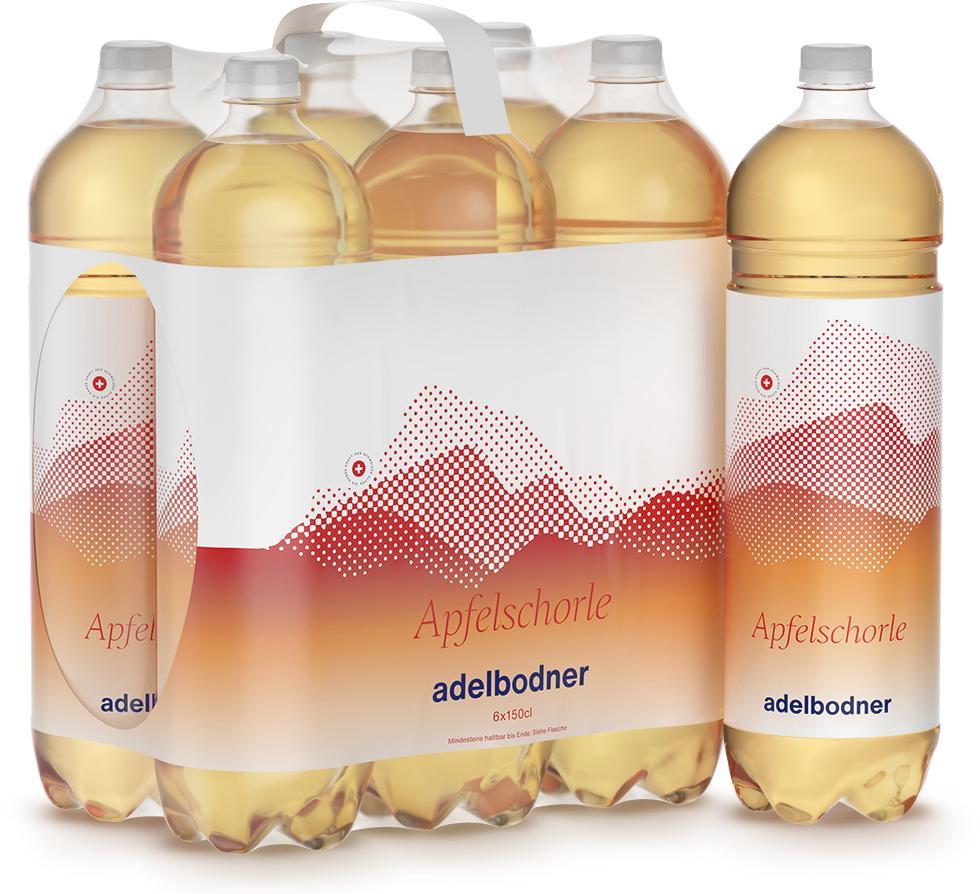 Adelbodner Apfelschorle 1.5l 6er PET Tray