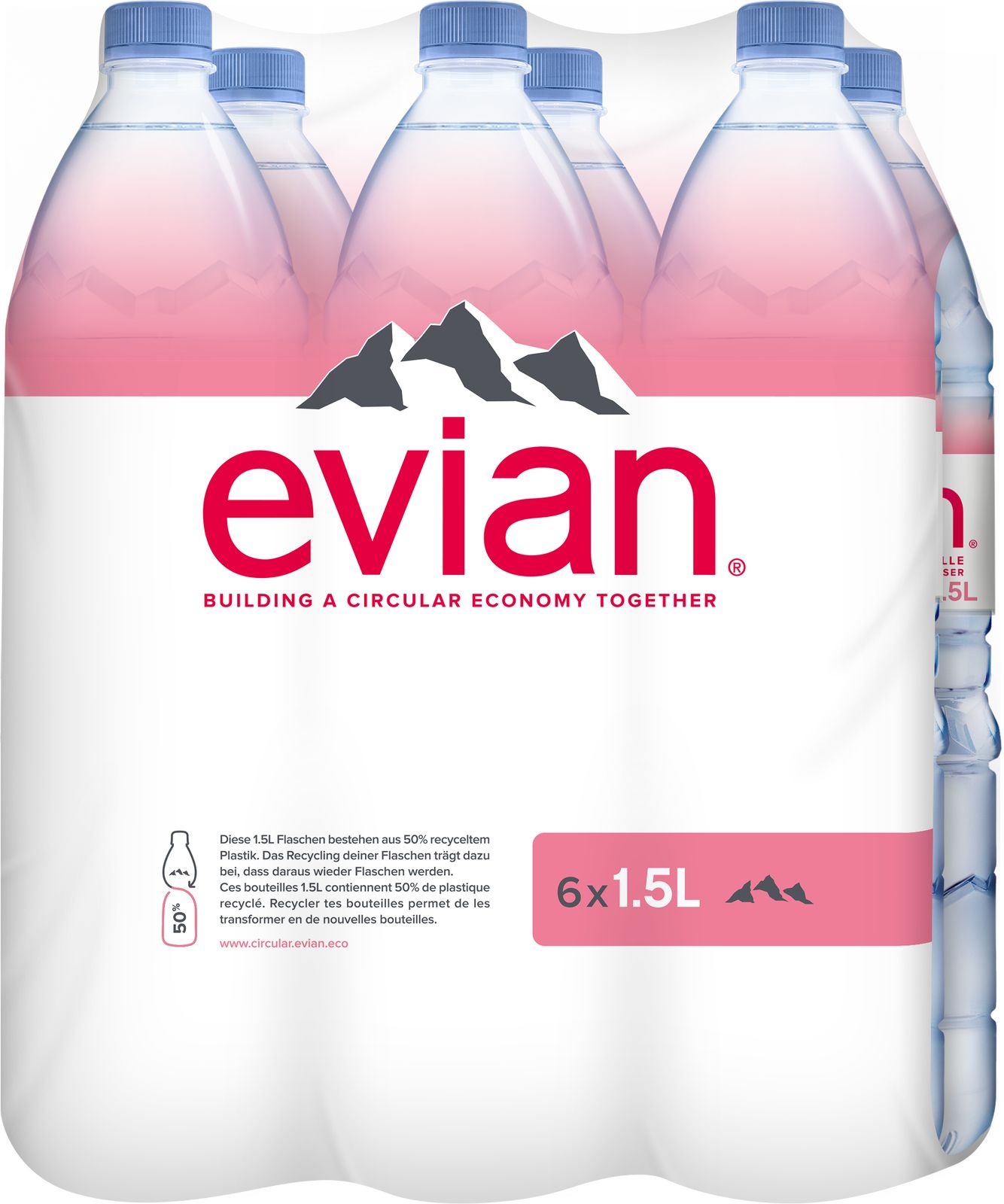 Evian ohne CO2 1.5l 6er PET Tray 