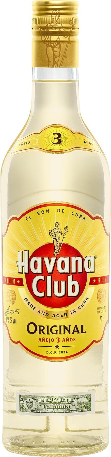 Havana Club 3 años Rum 37.5% 70cl